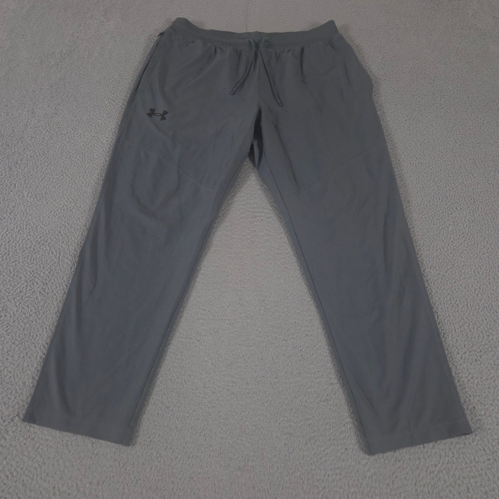 Under Armour Pants Mens XL Gray Vital Woven Straight Leg Elastic Waist Pockets